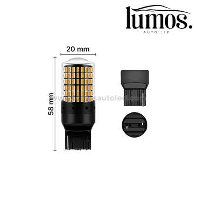 WY21W T20 7740 LED Canbus Sárga - 2db - Image 2